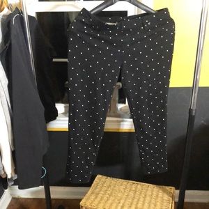 Pants polka dot black pants plus size size 16/18  XL casual